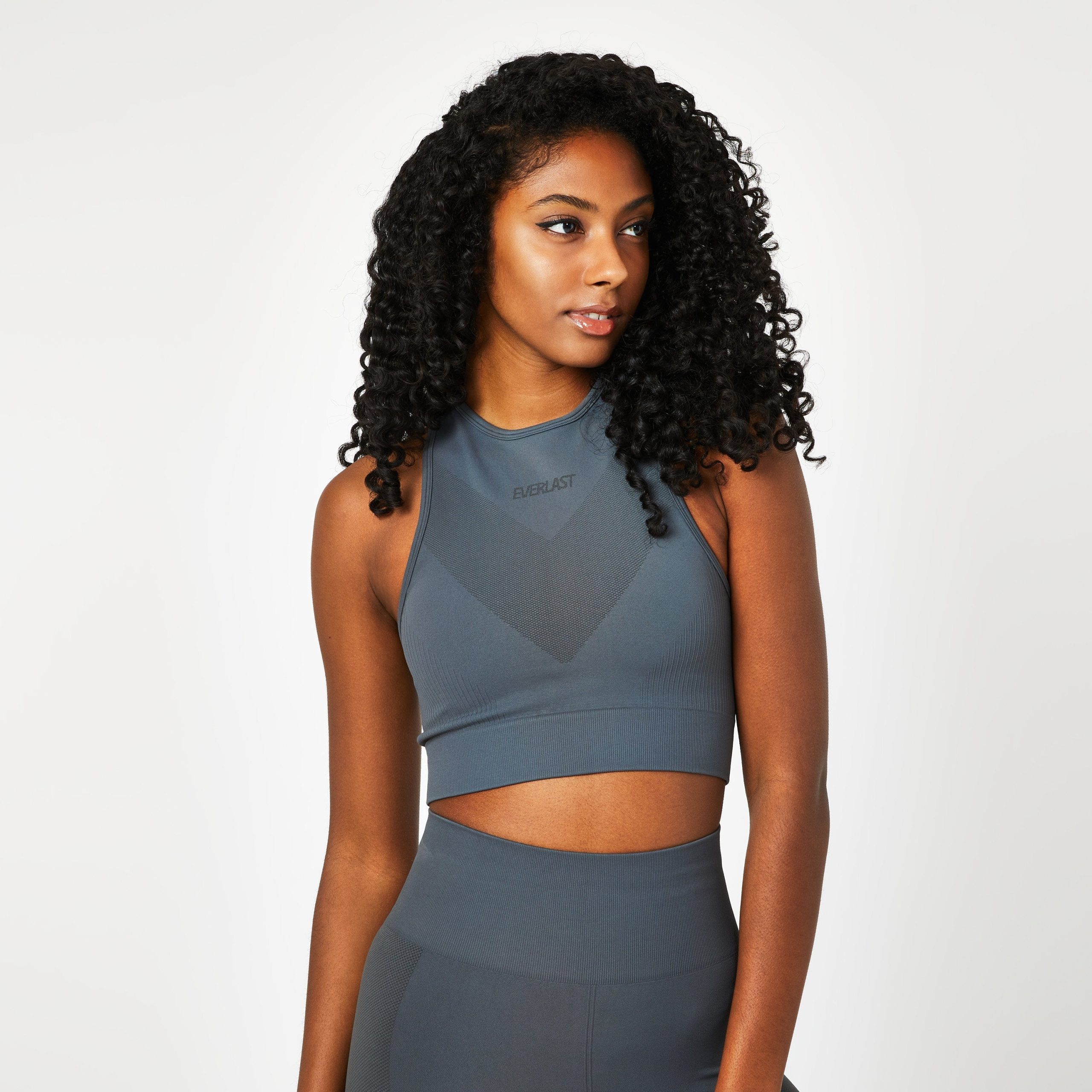 High Neck Racer Sports Bra - Image 3