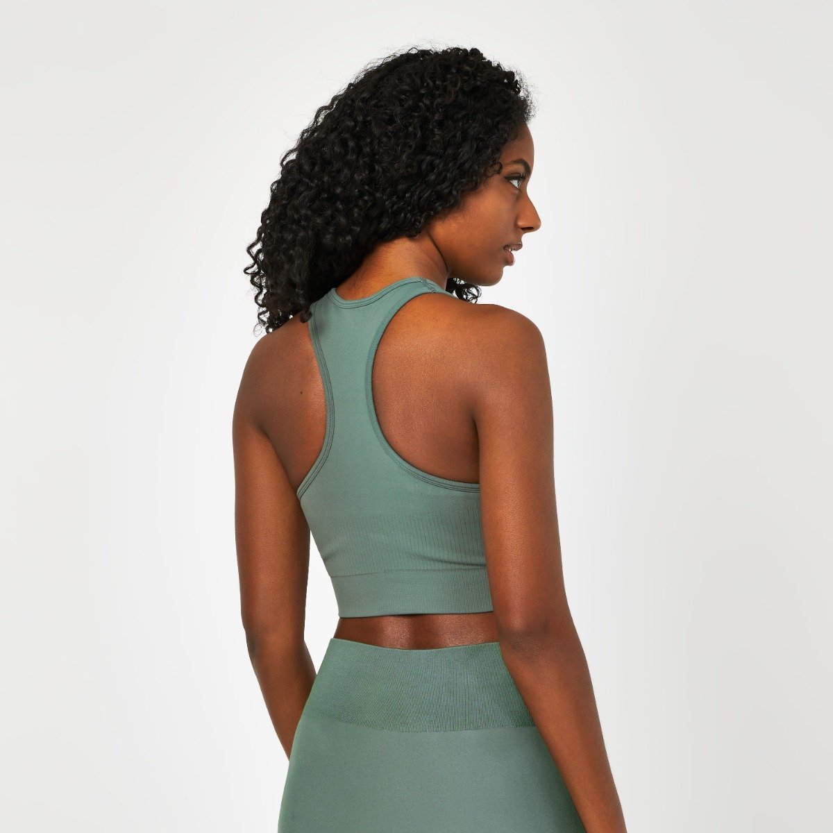 High Neck Racer Sports Bra - Image 2