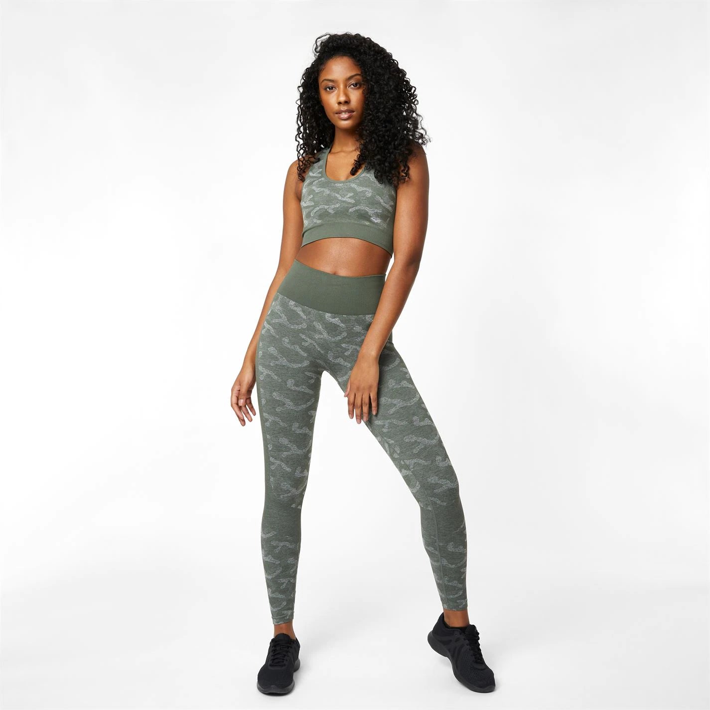 Seamless Camo Cross Back Sports Bra - Image 2
